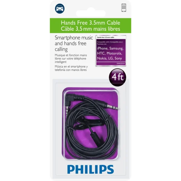 Philips SWA2251H/27 audio cable 1.22 m 3.5mm Black