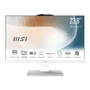 MSI Modern AM242TP 12M-803ES All-in-One PC/workstation Intel® Core™ i7 i7-1260P 60.5 cm (23.8″) 1920 x 1080 pixels 16 GB DDR4-SDRAM 512 GB SSD Windows 11 Pro Wi-Fi 6E (802.11ax) Black
