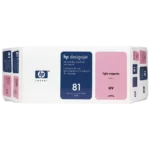 HP 81 Value Pack 680-ml Light Magenta DesignJet Dye Ink Cartridge and Printhead print head Inkjet printing
