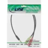 InLine Audio Headset Adapter Cable 3.5mm male 4 Pin / 2x 3.5mm, black, 2m