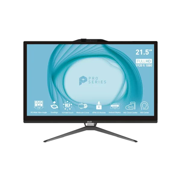 MSI Pro AP222T 13M-072IT Intel® Core™ i3 i3-13100 54.6 cm (21.5″) 1920 x 1080 pixels Touchscreen All-in-One PC 8 GB DDR4-SDRAM 512 GB SSD Windows 11 Pro Wi-Fi 5 (802.11ac) Black