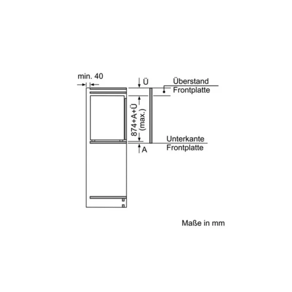 Siemens KI22LAD40 combi-fridge Built-in 124 L White