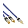 InLine Audio Cable Premium 2x RCA male / 3.5mm male gold plated 2m