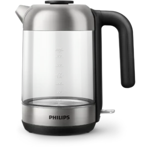Philips 5000 series HD9339/80R0 electric kettle 1.7 L 2200 W Black, Silver, Transparent