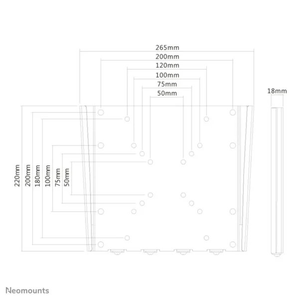 Neomounts FPMA-W110 TV mount wall 10-40″ – ultra-flat