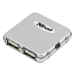 Trust 4 Port Mini USB 2.0 Design Hub HU-3340m 480 Mbit/s Silver