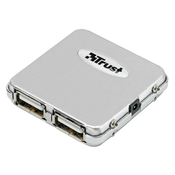 Trust 4 Port Mini USB 2.0 Design Hub HU-3340m 480 Mbit/s Silver