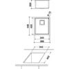 Whirlpool FSU 3440 IX Undermount sink Rectangular Stainless steel