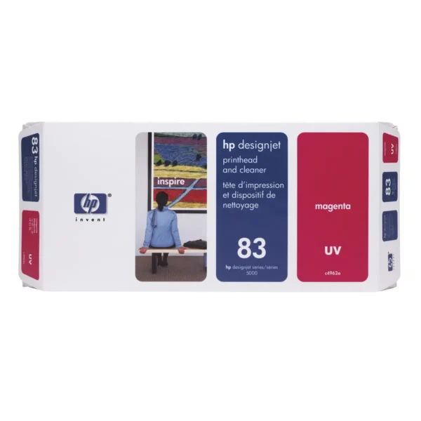 HP 83 Magenta DesignJet UV Printhead and Printhead Cleaner