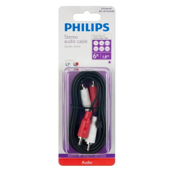 Philips SWA2102H/17 audio cable 1.8 m 2 x RCA Black
