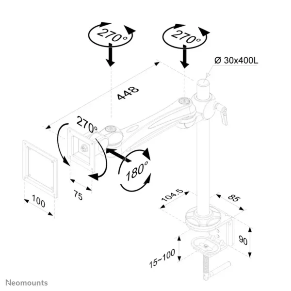 Neomounts monitor desk mount