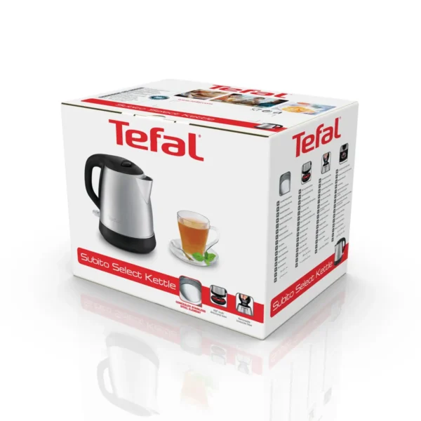 Tefal KI271D electric kettle 1 L 2400 W Black, Stainless steel