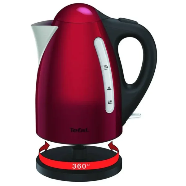 Tefal KI110511 electric kettle 1.7 L 2400 W Black, Red, Stainless steel
