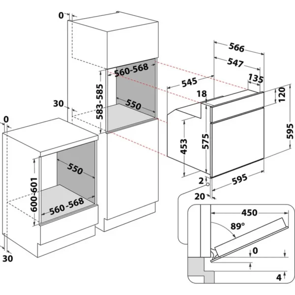 Whirlpool AKP 745 NB 60 L 3200 W Black