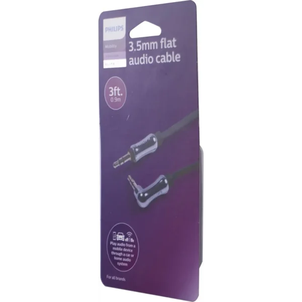 Philips SWA9333F/27 audio cable 0.9 m 3.5mm Black, Silver