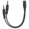 Manhattan 354578 audio cable 0.2 m 3.5mm 2 x 3.5mm Black