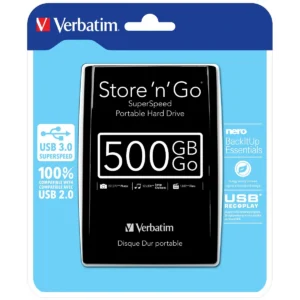 Verbatim Store ‘n’ Go USB 3.0 Portable Hard Drive 500GB Black
