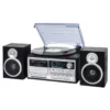Trevi DAB+ STEREO TURNTABLE 25W WIRELESS USB SD AUX-IN CASSETTE ENCODING TT 1072 DAB BLACK