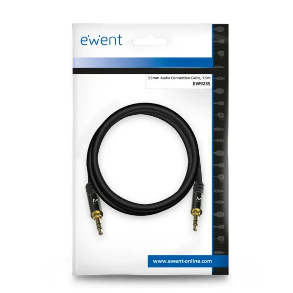 Ewent EW9235 audio cable 1.5 m 3.5mm Black