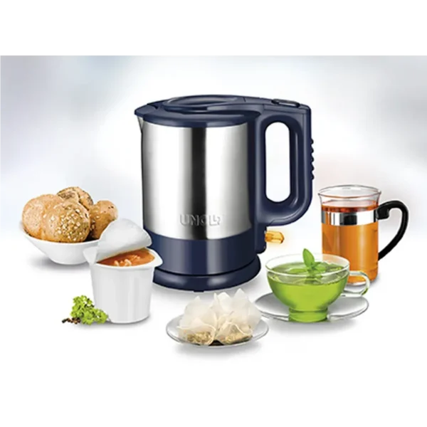 Unold 18018 electric kettle 1.5 L 2200 W Blue, Stainless steel
