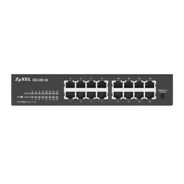 Zyxel GS1100-16 Unmanaged Gigabit Ethernet (10/100/1000) Black