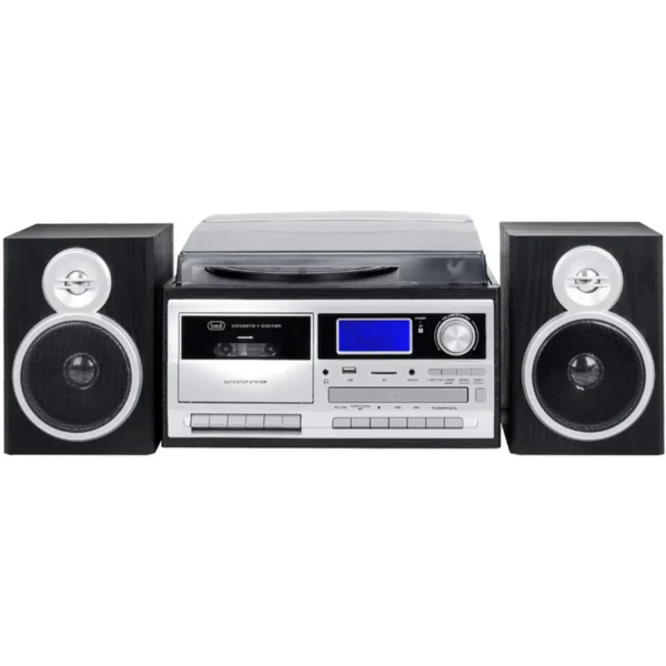 Trevi TT 1070 E Direct drive audio turntable Black, Silver Semi Automatic