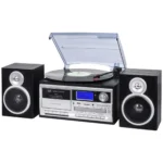 Trevi TT 1070 E Direct drive audio turntable Black, Silver Semi Automatic