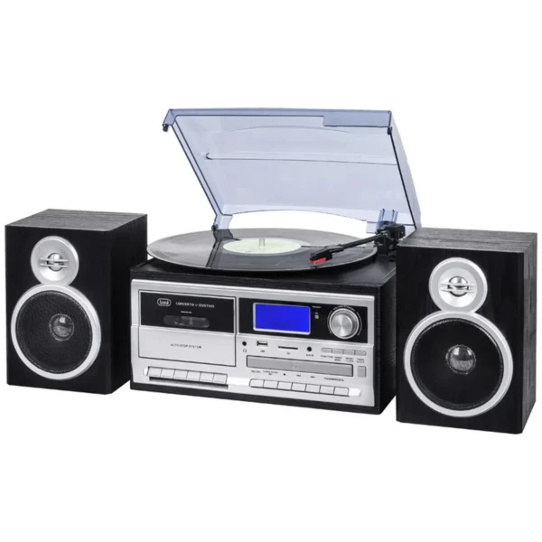Trevi TT 1070 E Direct drive audio turntable Black, Silver Semi Automatic