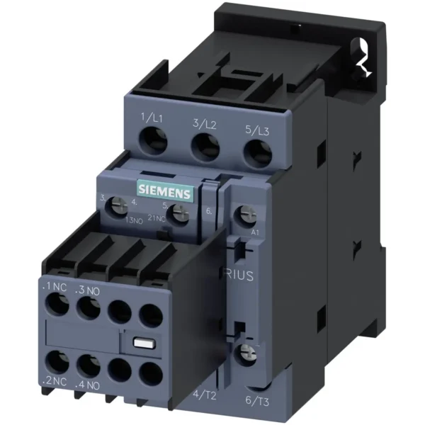 Siemens SIRIUS 3RT Size S0, 3RT2 Contactor, 230 V ac Coil, 3-Pole, 17 A, 7.5 kW, 2NO + 2NC