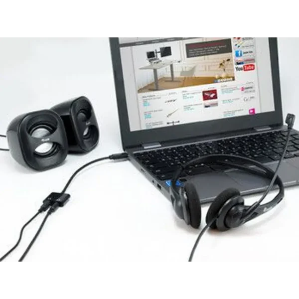Equip USB-C to Dual 3.5mm Audio DAC Adapter