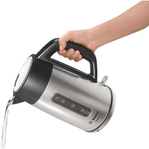 Bosch TWK4P440GB electric kettle 1.7 L 3000 W Black, Stainless steel