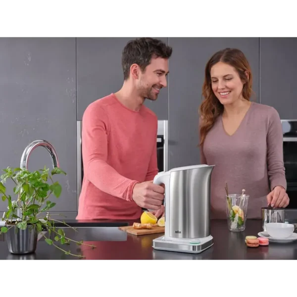 Braun WK 5115 electric kettle 1.7 L 3000 W Stainless steel, White
