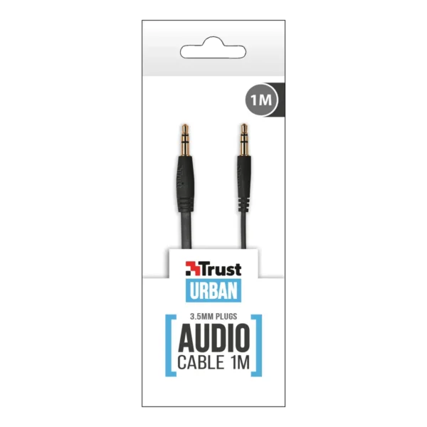 Trust Flat audio cable 1 m 3.5mm Black