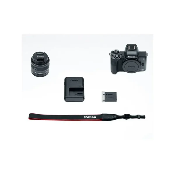 Canon EOS M50 + EF-M 15-45mm f/3.5-6.3 IS STM Kit SLR Camera Kit 24.1 MP CMOS 6000 x 4000 pixels Black