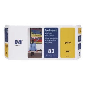 HP 83 Yellow DesignJet UV Printhead and Printhead Cleaner