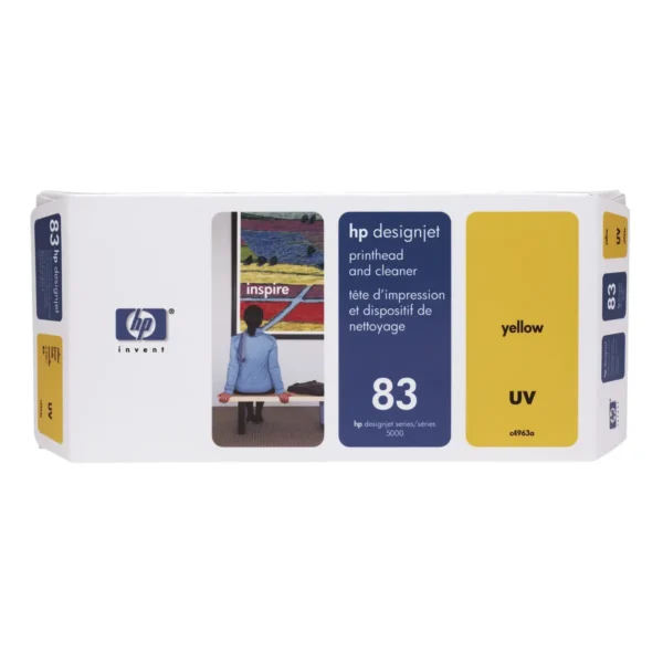 HP 83 Yellow DesignJet UV Printhead and Printhead Cleaner