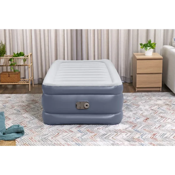 Bestway Tritech Air Mattress Twin with Built-in AC Pump and Antimicrobial Coating 1.91 m x 97 cm x 51 cm
