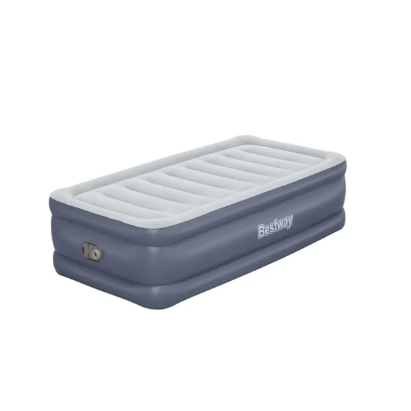 Bestway Tritech Air Mattress Twin with Built-in AC Pump and Antimicrobial Coating 1.91 m x 97 cm x 51 cm