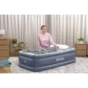 Bestway Tritech Air Mattress Twin with Built-in AC Pump and Antimicrobial Coating 1.91 m x 97 cm x 51 cm