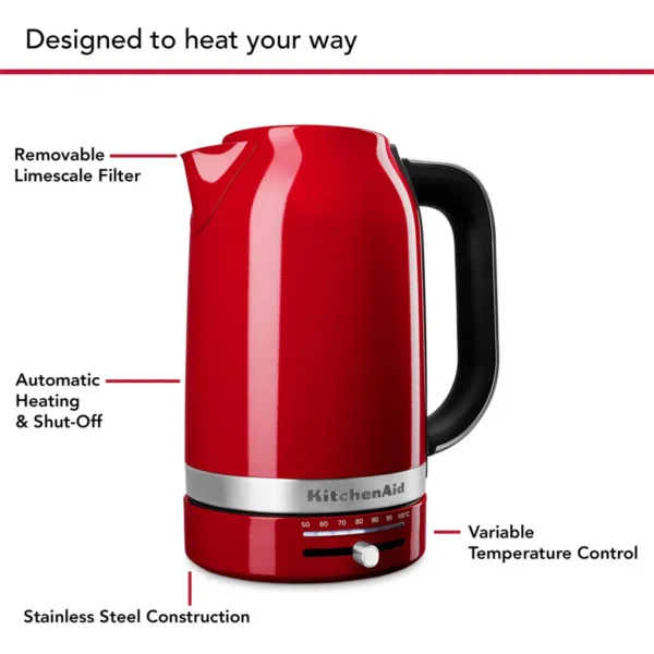 KitchenAid 5KEK1701BER electric kettle 1.7 L 2400 W Red