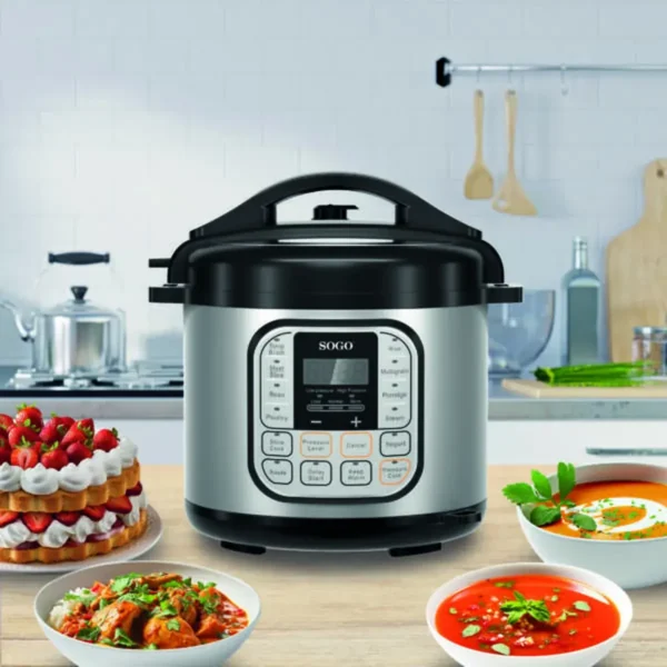 Sogo OLL-SS-10605 electric pressure cooker 6 L Black, Stainless steel 1000 W