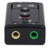 Manhattan USB-A Sound Adapter, USB-A to 3.5mm Mic-in and Audio-Out ports, 480 Mbps (USB 2.0), 7.1-Channel Virtual 3D Surround Sound, Internal Amplifier and Volume Controls, Hi-Speed USB, Three Year Warranty, Equivalent to ICUSBAUDIO7.