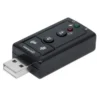 Manhattan USB-A Sound Adapter, USB-A to 3.5mm Mic-in and Audio-Out ports, 480 Mbps (USB 2.0), 7.1-Channel Virtual 3D Surround Sound, Internal Amplifier and Volume Controls, Hi-Speed USB, Three Year Warranty, Equivalent to ICUSBAUDIO7.