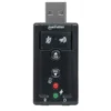 Manhattan USB-A Sound Adapter, USB-A to 3.5mm Mic-in and Audio-Out ports, 480 Mbps (USB 2.0), 7.1-Channel Virtual 3D Surround Sound, Internal Amplifier and Volume Controls, Hi-Speed USB, Three Year Warranty, Equivalent to ICUSBAUDIO7.