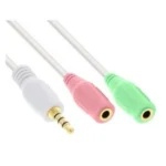 InLine 99304W audio cable 2 m 3.5mm 2 x 3.5mm Green, Pink, White