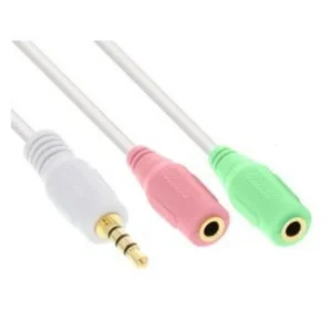 InLine 99304W audio cable 2 m 3.5mm 2 x 3.5mm Green, Pink, White