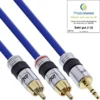 InLine Audio Cable Premium 2x RCA male / 3.5mm male gold plated 3m