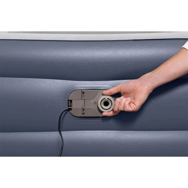 Bestway Tritech SleekFlow Headboard Air Mattress Queen with Built-in AC Pump and Antimicrobial Coating 2.26 m x 1.52 m x 84 cm