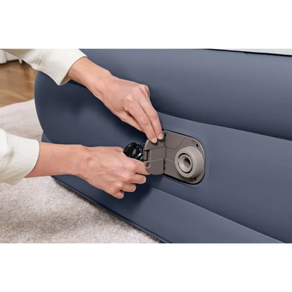 Bestway Tritech SleekFlow Headboard Air Mattress Queen with Built-in AC Pump and Antimicrobial Coating 2.26 m x 1.52 m x 84 cm