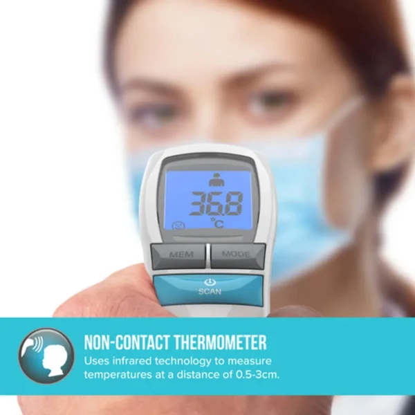HoMedics TE-200-EU digital body thermometer Remote sensing thermometer White Forehead Buttons